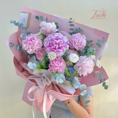 Bó Mẫu Đơn Cao Cấp – Yêu Mẹ Bằng Cả Tấm Lòng