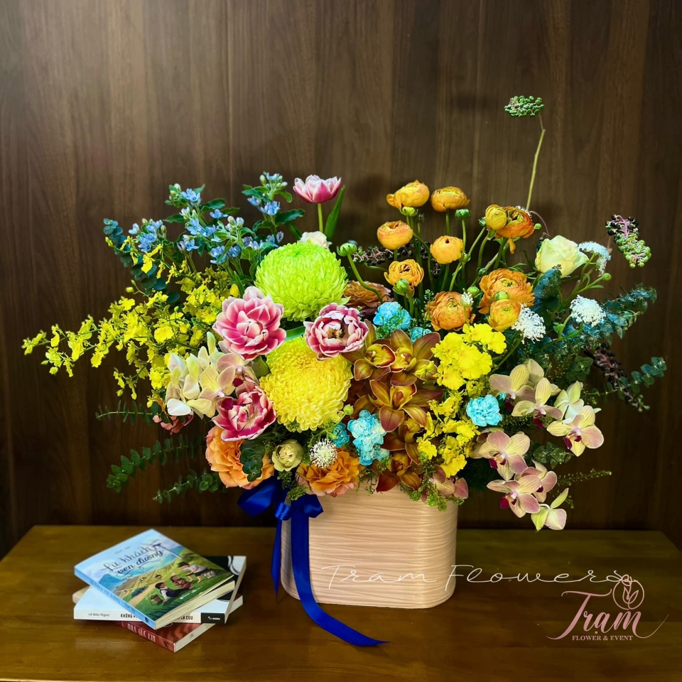  Box Hoa Tulip Vàng Cam dịu dàng và nổi bật