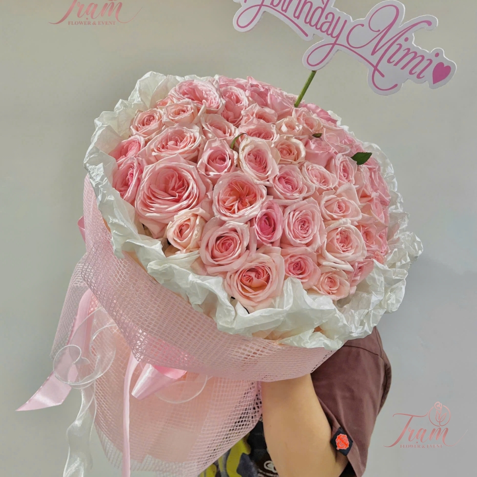 Bó Hoa Hồng Pastel Sinh Nhật – Ngọt Ngào Như Lời Yêu
