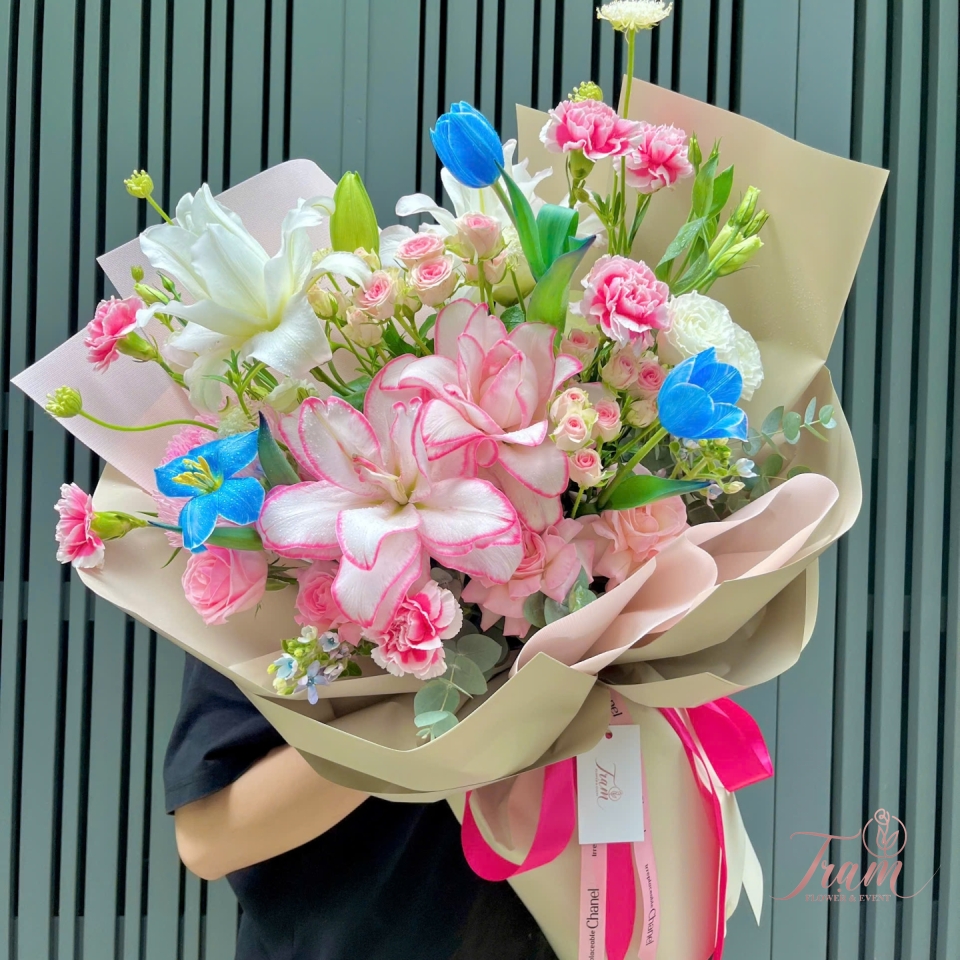 Bó Hoa Lily Hồng Phấn – Tươi Sáng & Ngọt Ngào
