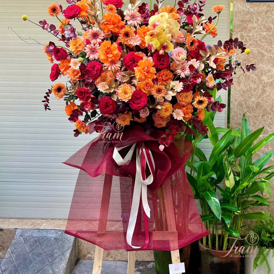 Kệ Hoa Chúc Mừng Rực Rỡ – Thịnh Vượng Vươn Xa